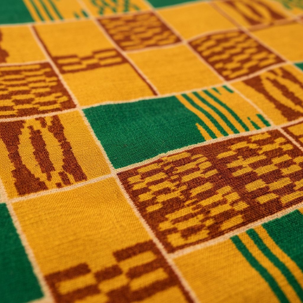 Traditional Kente Fabric Pattern